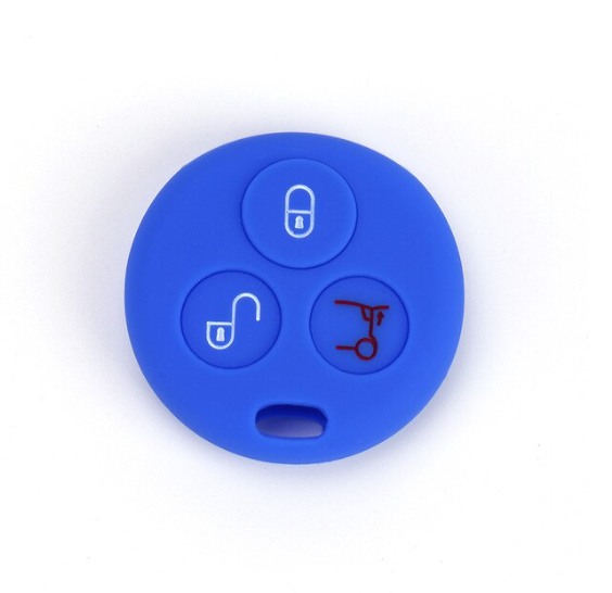 For mercedes -benz Smart 3 button key silicone case black blue red color