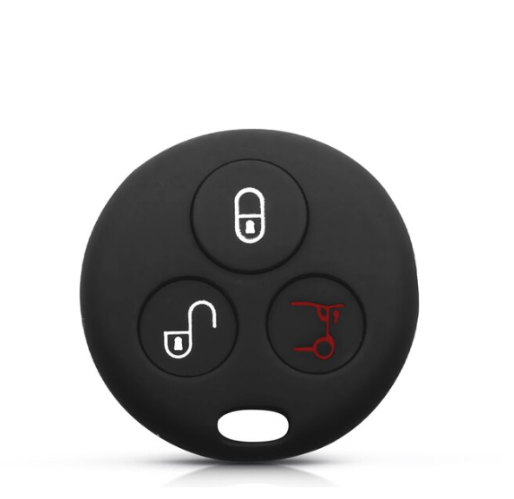 For mercedes -benz Smart 3 button key silicone case black blue red color
