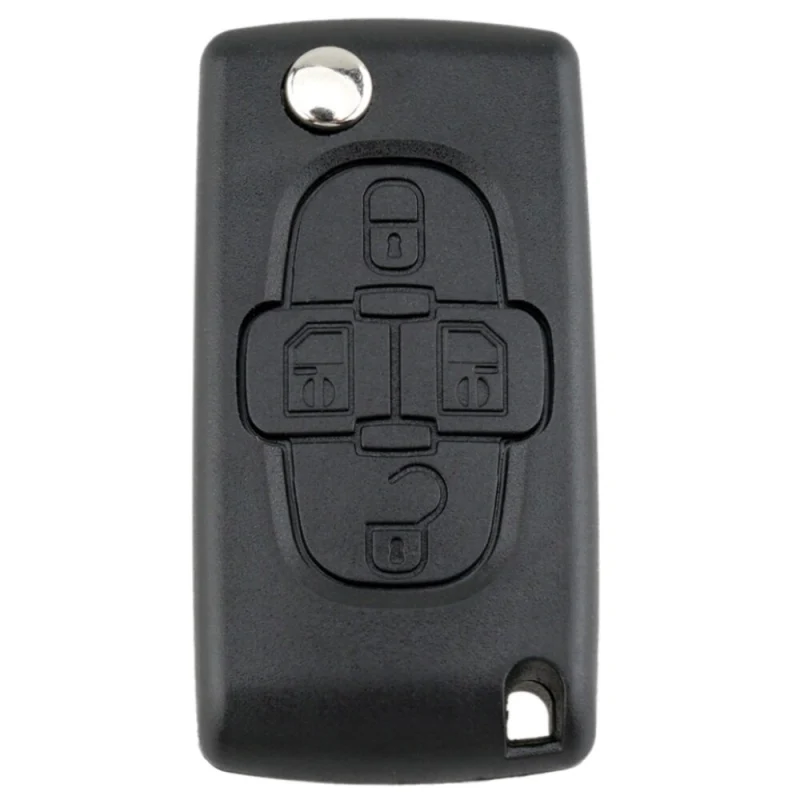 For Citroen/Peugeot 4 button with light ASK FSK 433Mhz For Peugeot 206 307 308 407 Partner for Citroen C4 C5 C3 Berlingo Xsara Remote Key