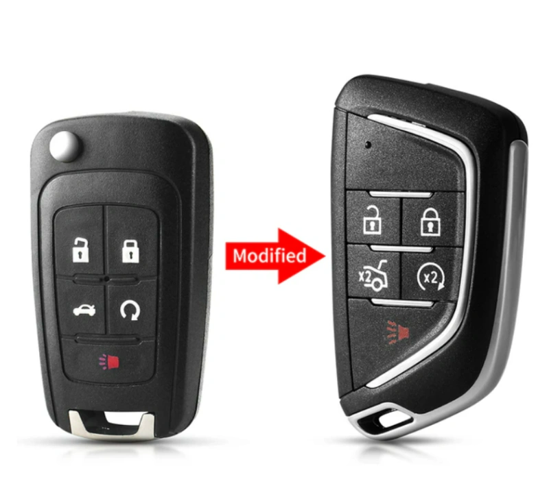 For Chevrolet Cruze Epica Camaro 2 3 3+1 4+1 Button Modified Car Key Shell