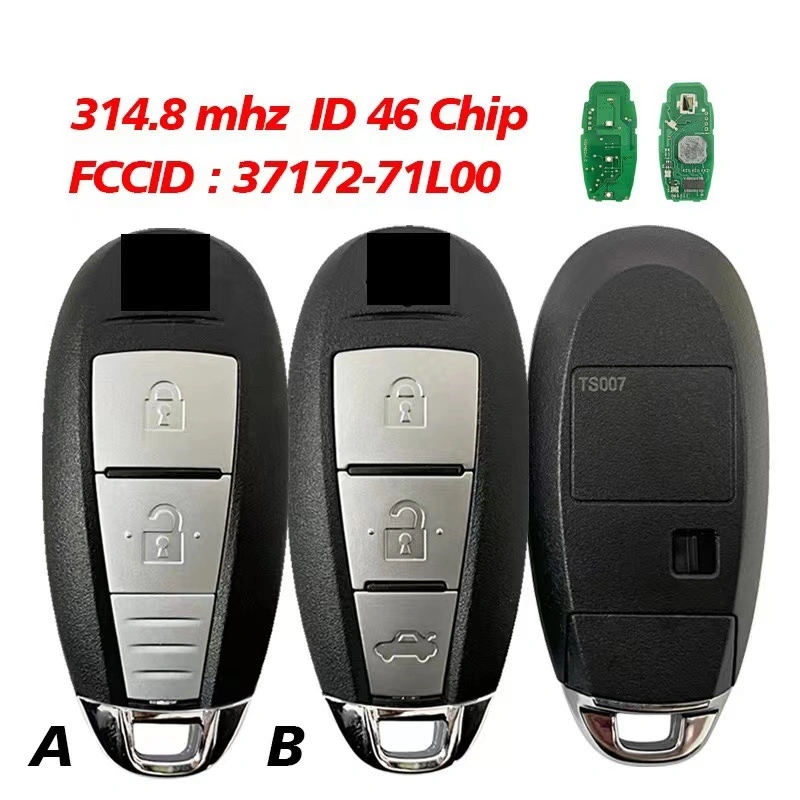 Aftermarket 2 /3 Button TS007 Smart Key For Suzuki Swift Kizashi 314.8Mhz ID46 7952A Chip P/N 37172-71L00