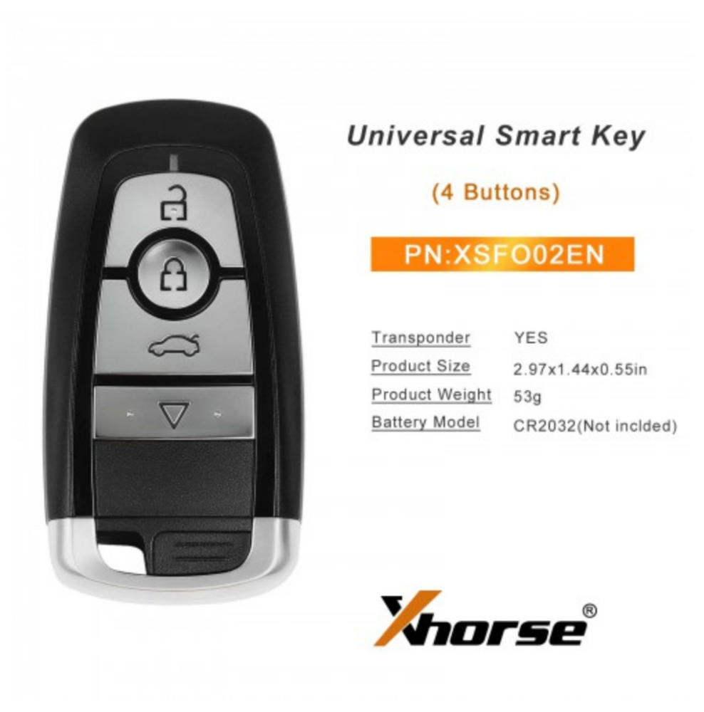 Xhorse XSFO02EN XM38 Series 4-Button Universal Smart Key