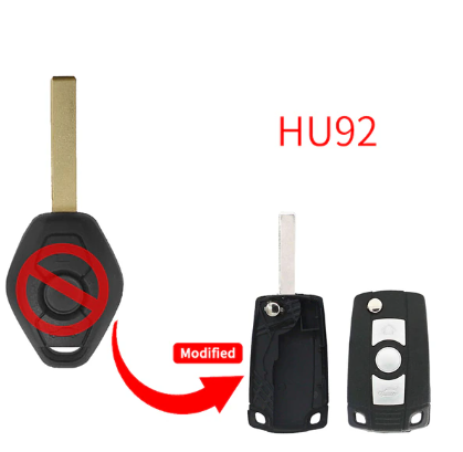 3 Buttons Modified Remote Flip Key Shell for BMW