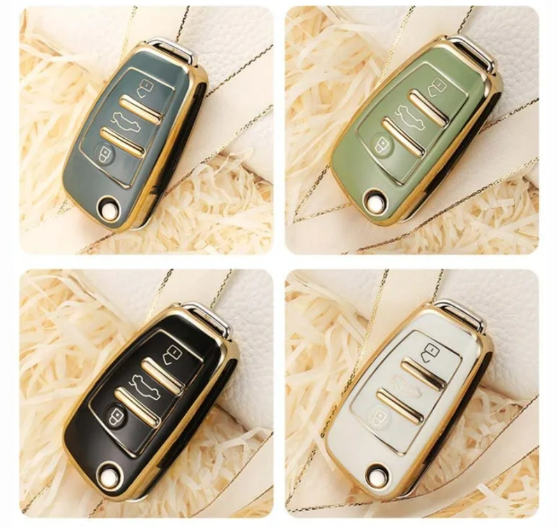 TPU Car Key Cover Case For Audi A3 A4 A5 A6L C6 8L 8P B6 B7 B8 C6 RS3 Q3 Q7 TT 8L 8V S3