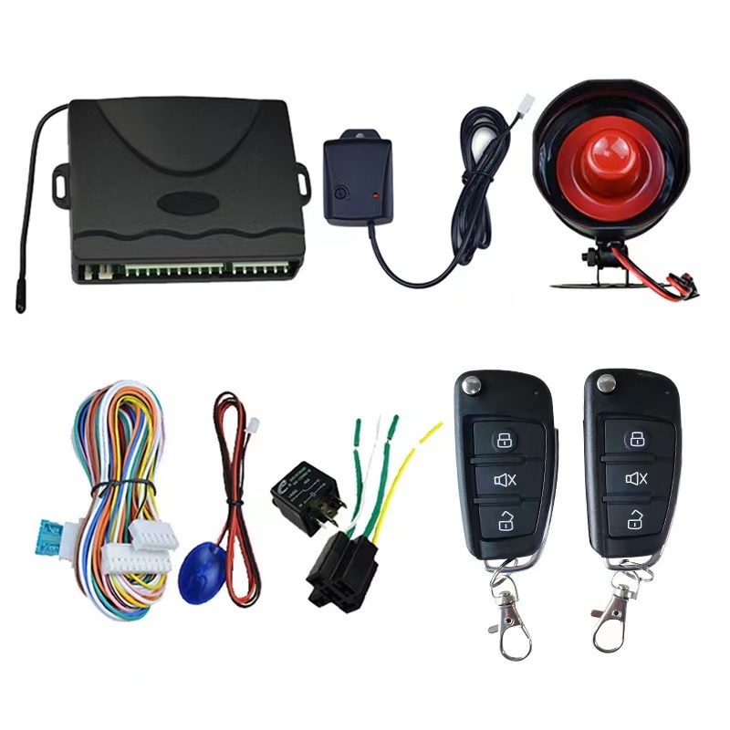 Universal car Alarm System with flip Key Remote Control Central Door Locking keyless Entry Remote Trunk Release Anti Theft