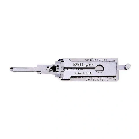 Original Lishi 2 in 1 tool NSN14 Ign V.3 for Nissan subaru
