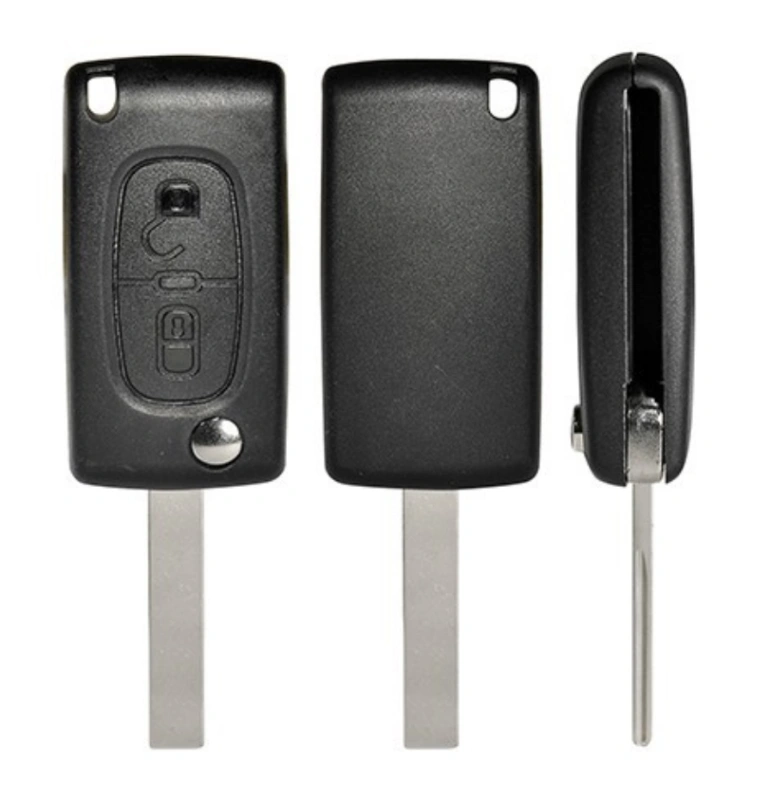 For Citroen 2 buttons with HU83 blade flip remote key shell without logo
