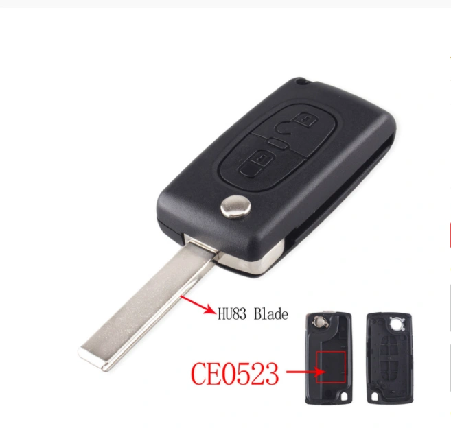 For Citroen 2/3 buttons with HU83 blade flip remote key shell