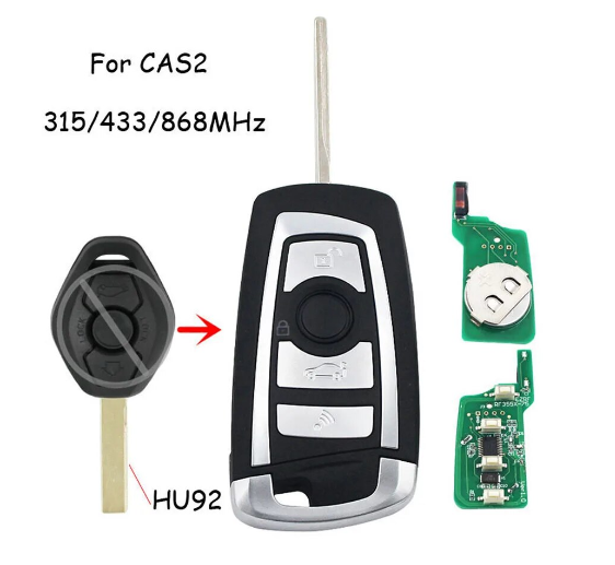 For BMW CAS2 1 3 5 6 Series modified flip key 315mhz 433mhz 868mhz