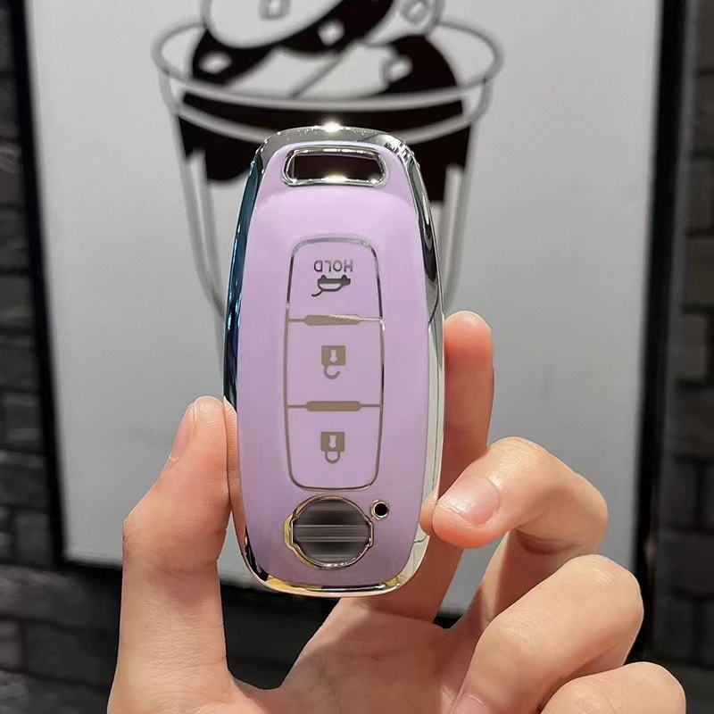 TPU Car Key protective Case For Nissan 3 button remote key, can choose color