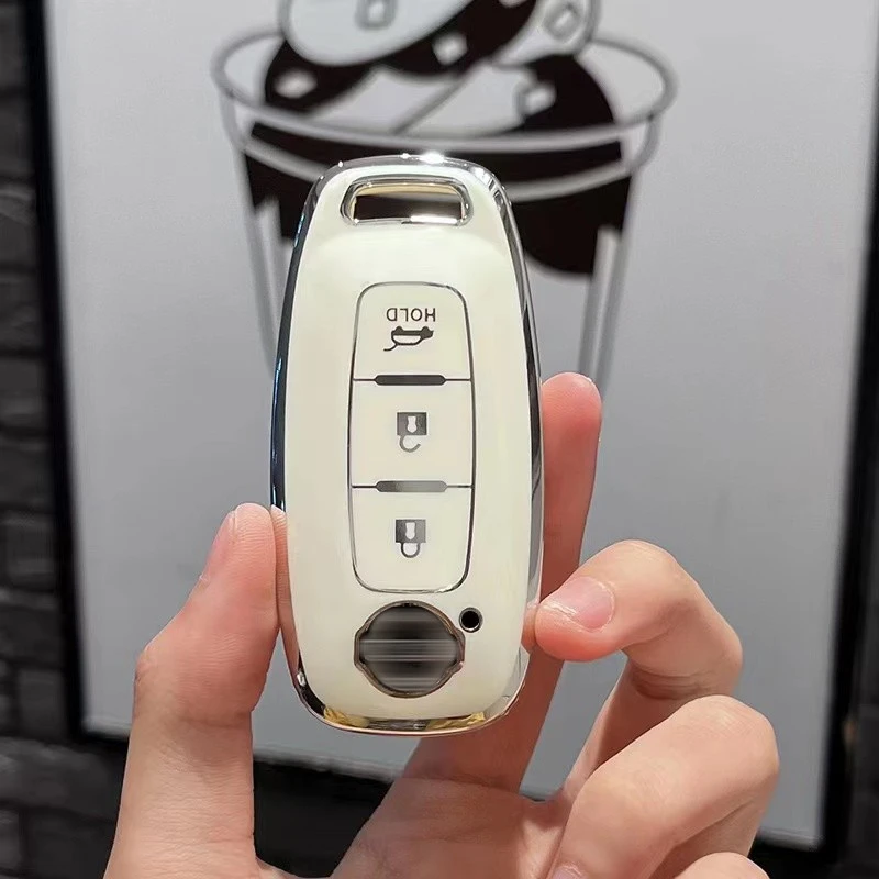 TPU Car Key protective Case For Nissan 3 button remote key, can choose color