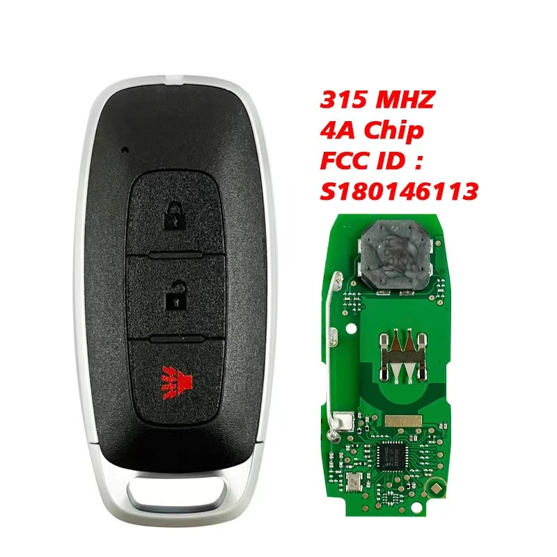 For Nissan Keyless Smart Remote Key 2+1 button 315MHZ 4A Chip S180146113