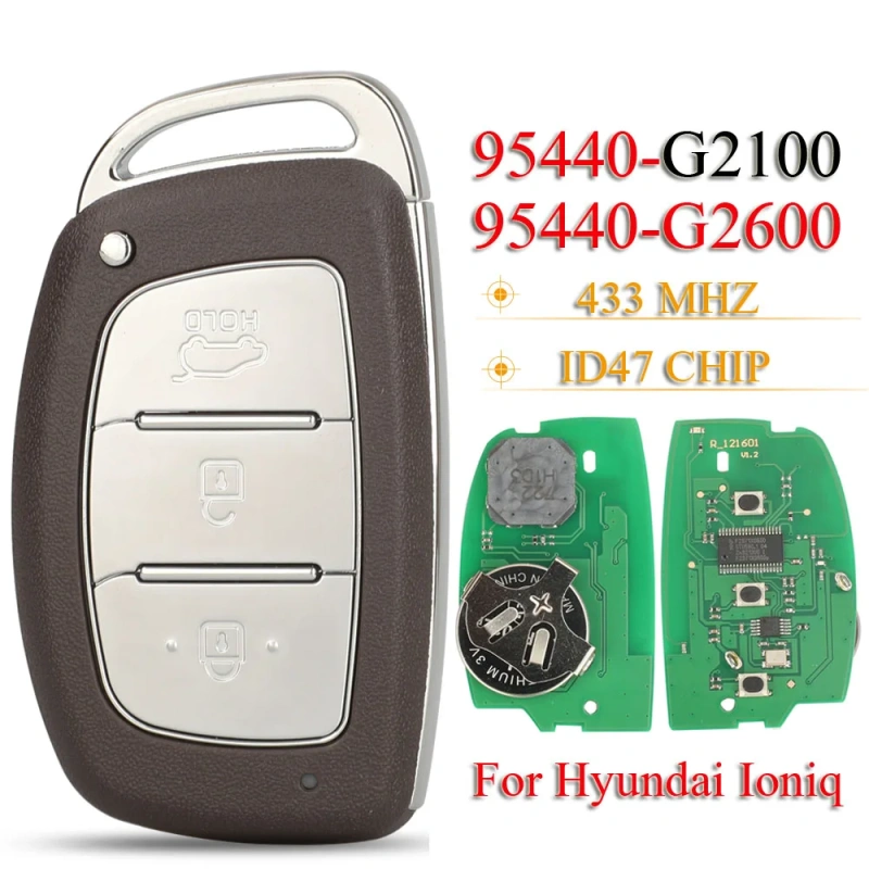 For Hyundai Ioniq 2016-2018 Smart Key 4 Buttons 433MHz with ID47 chip FCCID 95440-G2100