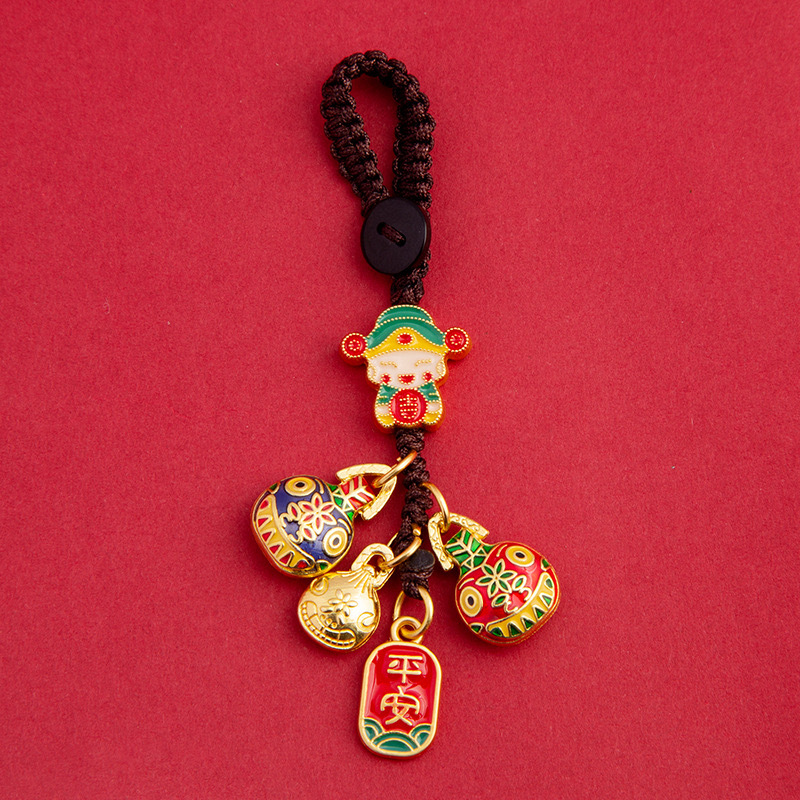 Chinese style key pendant Classic Happy New Year Gift lucky Key Ring
