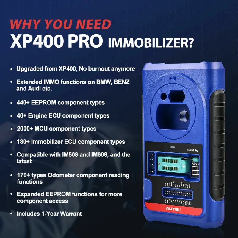 Autel XP400 PRO adapter and Chip Programmer Work with Autel MaxiIM IM608/IM508