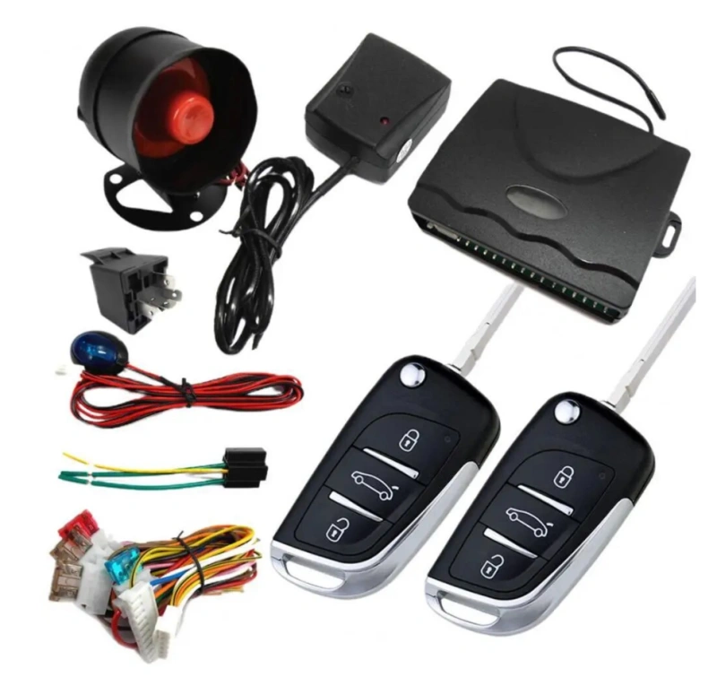 Universal car Alarm System with flip Key Remote Control Central Door Locking keyless Entry Remote Trunk Release Anti Theft