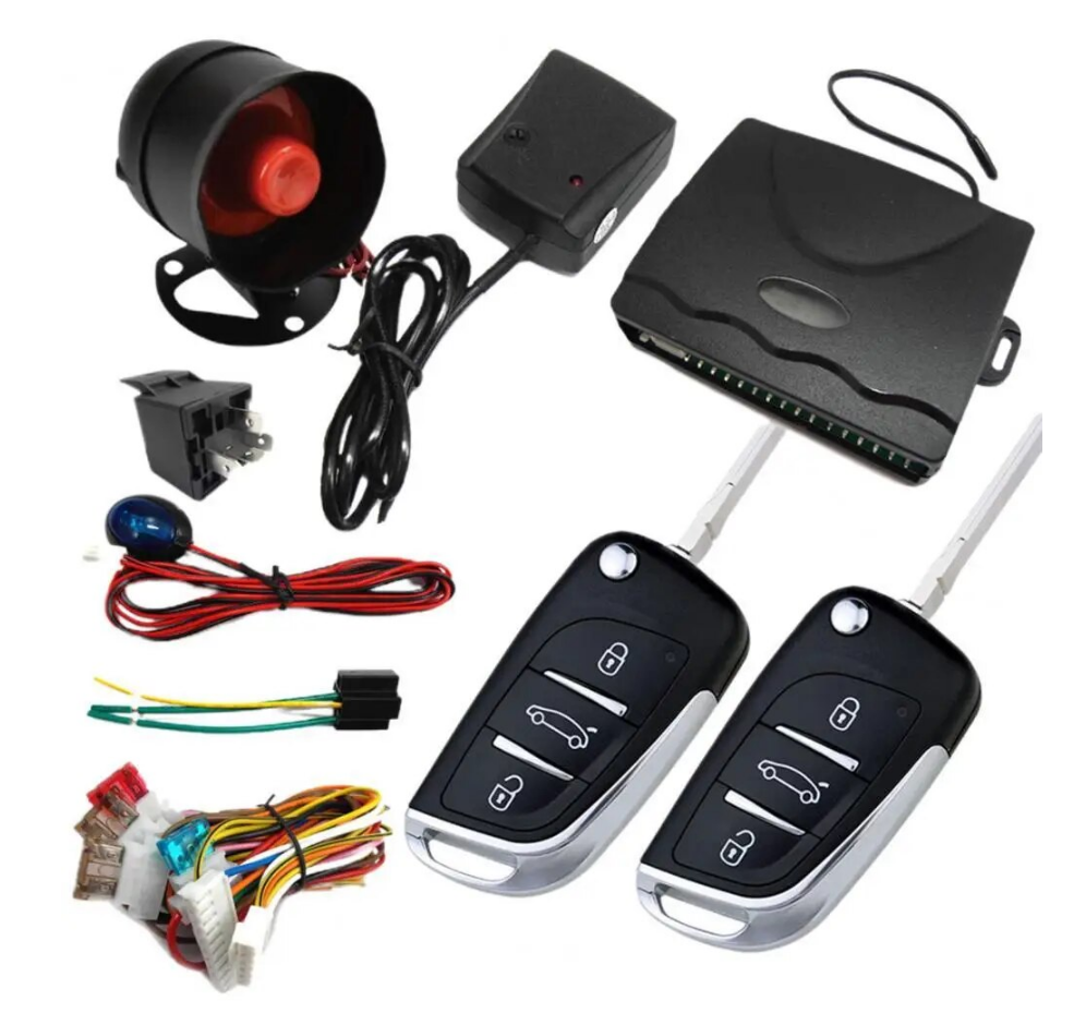 Universal car Alarm System with flip Key Remote Control Central Door Locking keyless Entry Remote Trunk Release Anti Theft