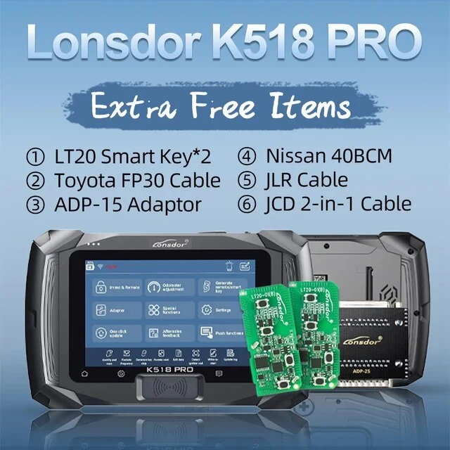 2023 Lonsdor K518 PRO Full Configuration Global Version All In One with 2 years free update Key Programmer with gift
