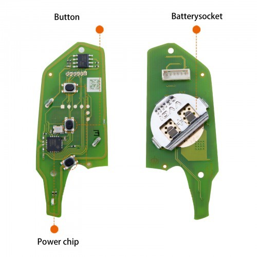 Xhorse 3 Buttons Wire Remote Key XKGA81EN XKGA82EN Electroplated Matte GA08 Style