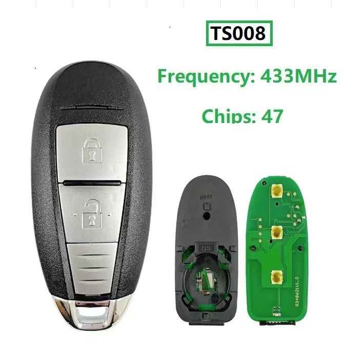 For Suzuki SX4 Swift Vitara S-Cross 2010-2015 2 button remote key ID47 chip 433mhz TS008