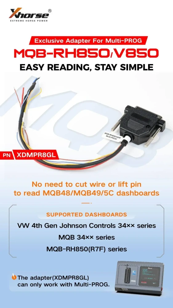 Xhorse XDMPR8GL MQB-RH850 / V850 Adapter for VVDI Multiprog