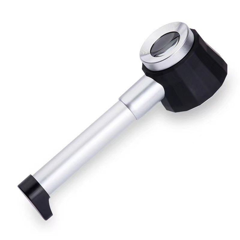 45x handheld magnifying glass with 3 lights and scale