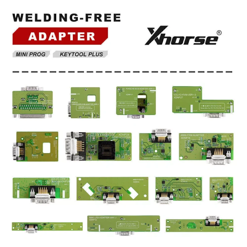 Xhorse MINI PROG Solder-free Adapters 15pcs for MINI PROG and KEY TOOL PLUS