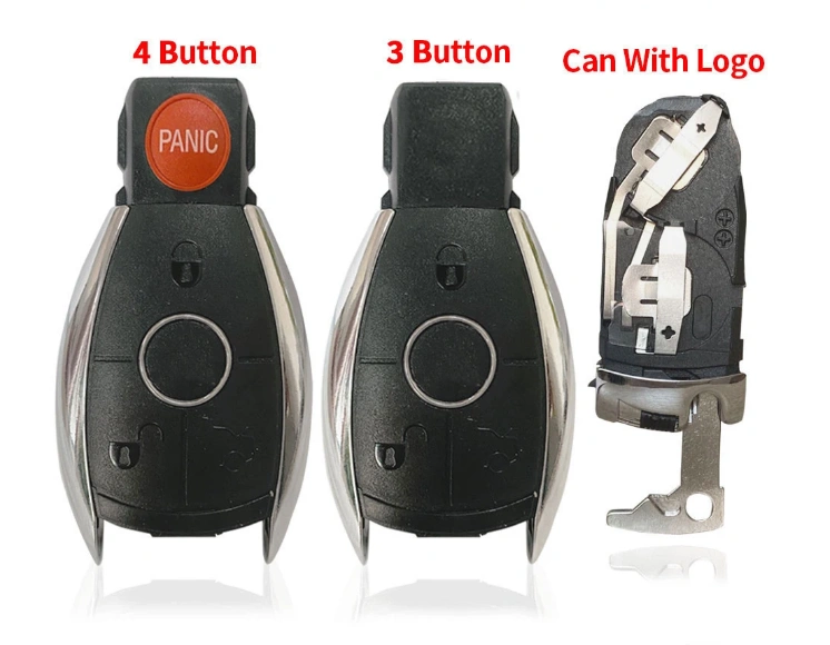 For Benz 3/4 Buttons Remote Smart Car Key Shell Case