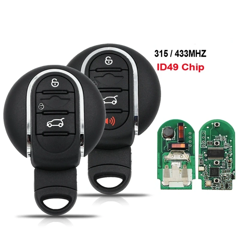 For Aftermarket BMW MINI COOPER 3 / 4 button smart Car Remote Key 433MHZ with ID49 chip FCC ID: NBGIDGNG1