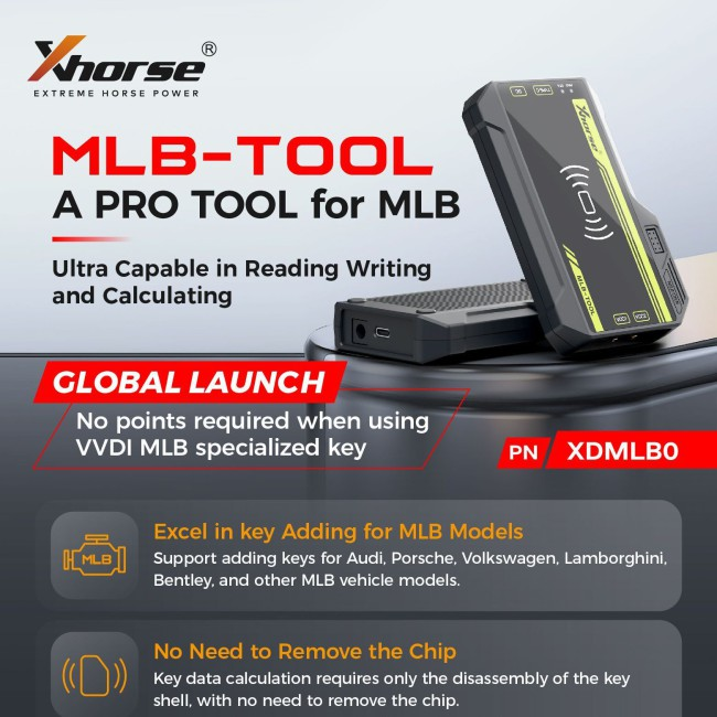 Xhorse MLB Tool XDMLB0 For Reading Writing Calculating No Need to Remove Chip , No Need Points Work with VVDI2 or KEY TOOL PLUS