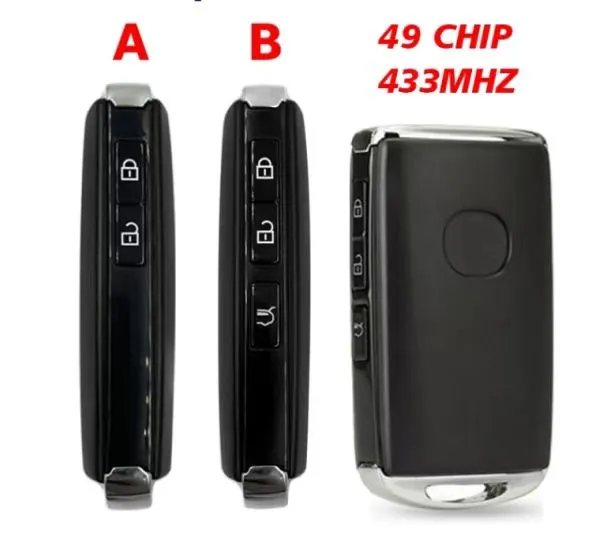 For Mazda 2 3 button Smart Remote Key 433MHZ with ID49 chip WAZSKE13E03 P/N:TAYJ-67-5DYB