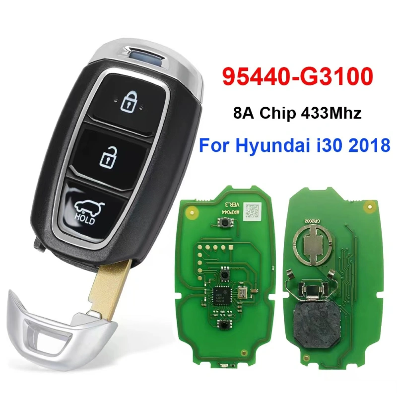 Aftermarket For Hyundai I30 2018 3 Button Smart Remote Key 433MHz with 8A chip P/N: 95440-G3100
