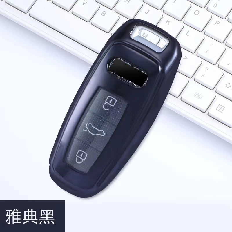 TPU Car Key protective Case For Audi A8L 3 button remote key, can choose color