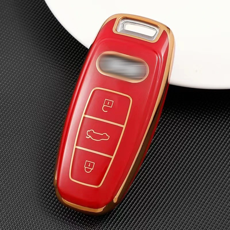 TPU Car Key protective Case For Audi A8L 3 button remote key, can choose color