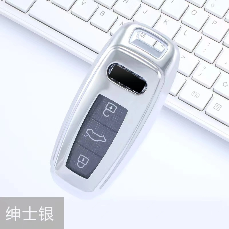 TPU Car Key protective Case For Audi A8L 3 button remote key, can choose color