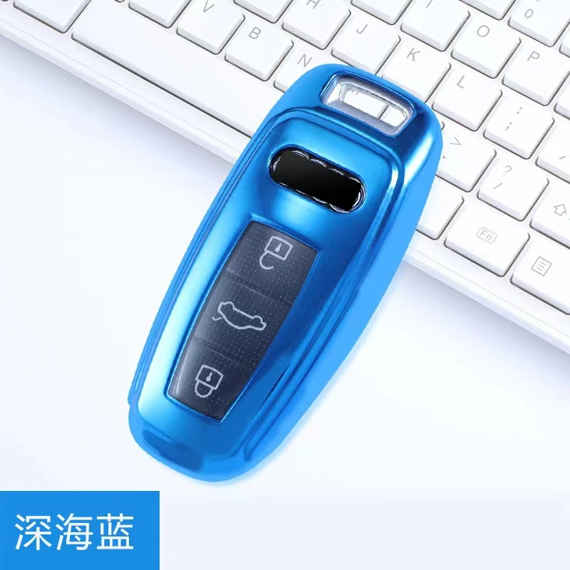 TPU Car Key protective Case For Audi A8L 3 button remote key, can choose color