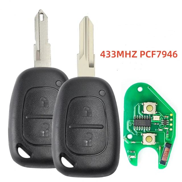For Renault Opel Nissan 2 Buttons 434MHZ with original PCF7946AT Chip remote key