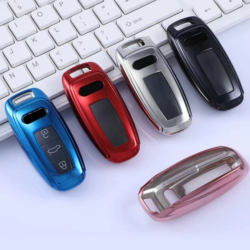 TPU Car Key protective Case For Audi A8L 3 button remote key, can choose color
