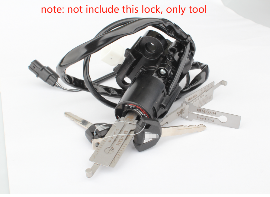 Original LISHI 2 in 1 lock KW14/KA34 Lock Pick and Decoder tool For Kawasaki Motorcycle Locks
