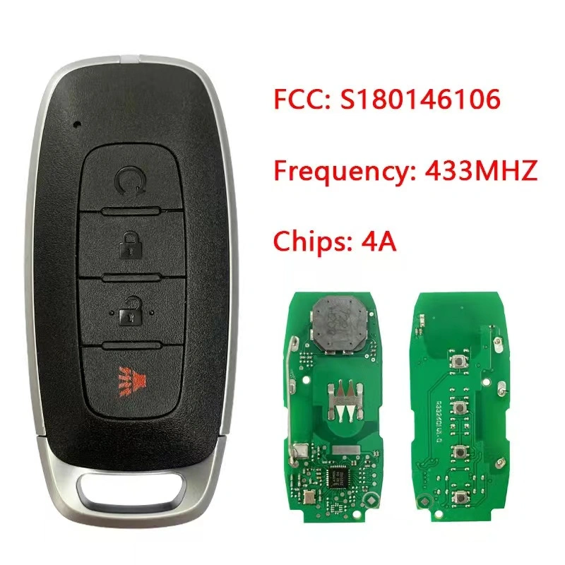For Nissan Keyless Smart Remote Key 4 button KR5TXPZ1/KR5TXPZ3 433MHZ 4A Chip