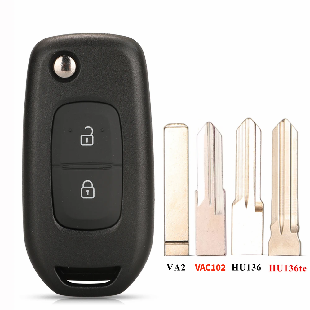 For Renault 2 button flip Key Shell for Renault Dacia Logan, please choose blade