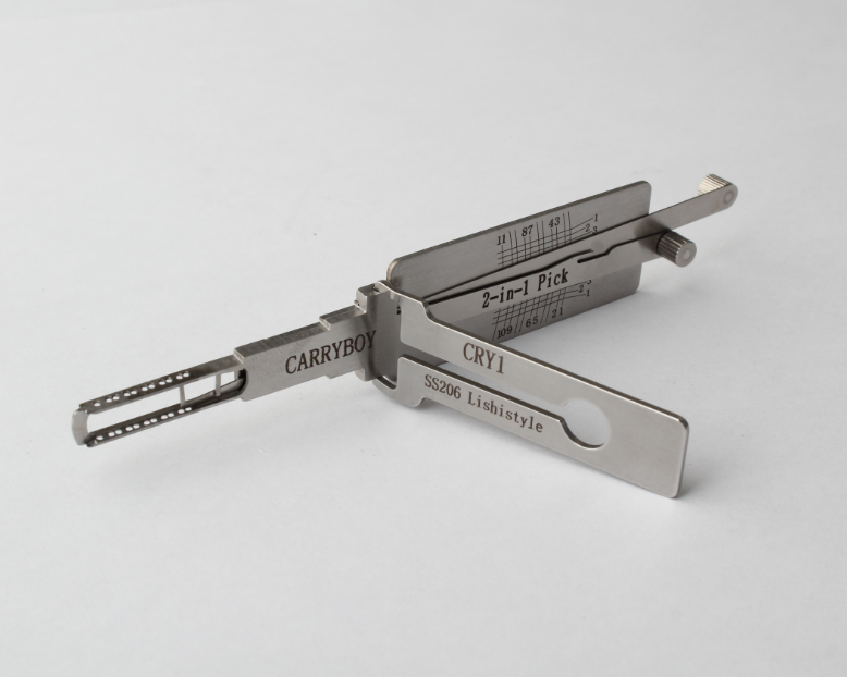 Lishi style SS206 CRY1 lock pick 2 in 1 tool