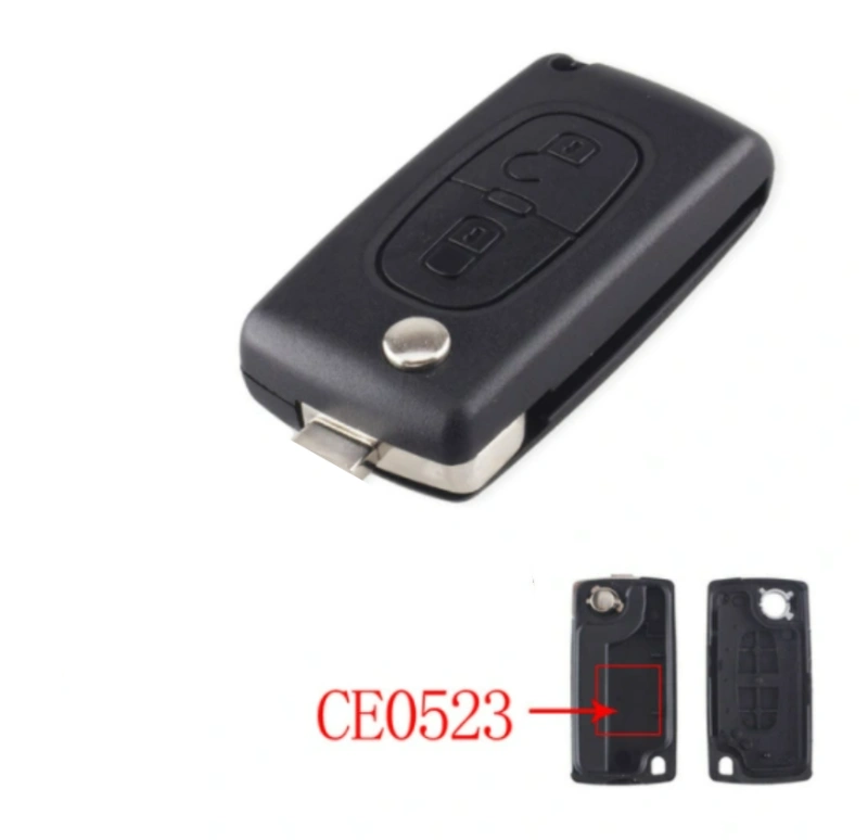 No logo For Citroen 2 buttons key shell without key blade