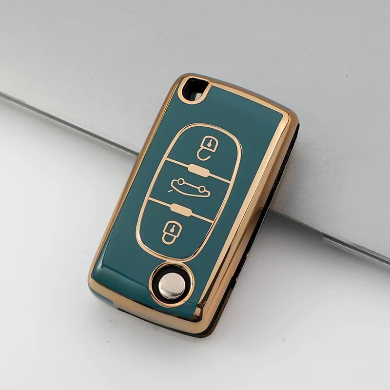 TPU Car Key protective Case 3 button For Peugeot Citreon remote key, can choose color