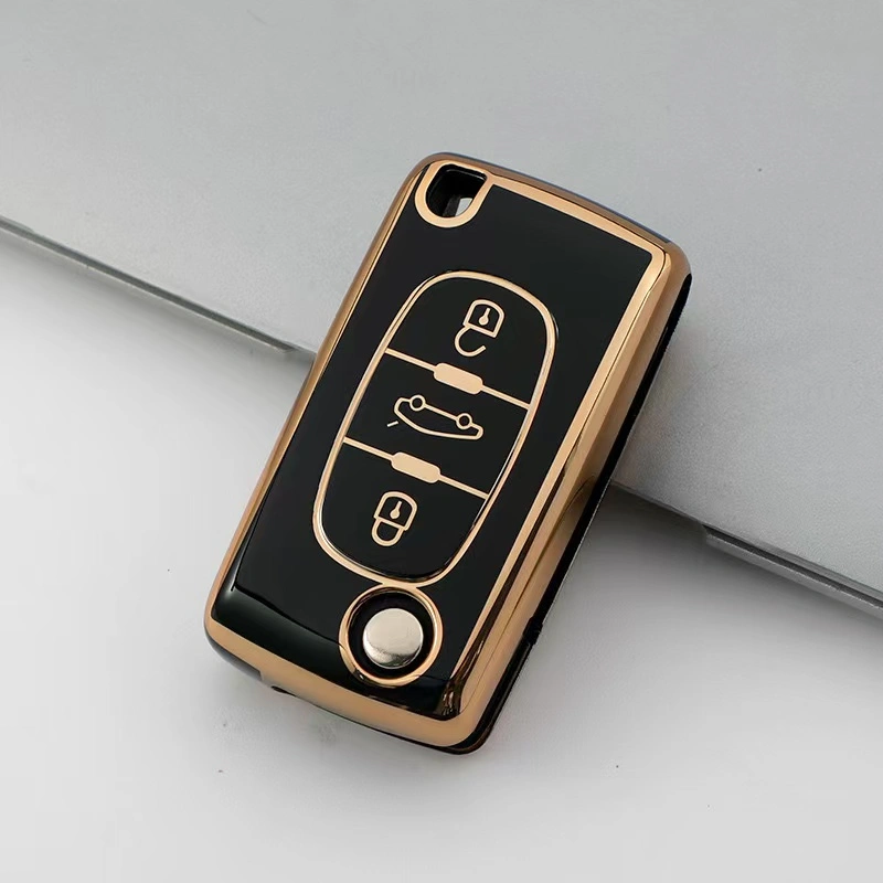 TPU Car Key protective Case 3 button For Peugeot Citreon remote key, can choose color