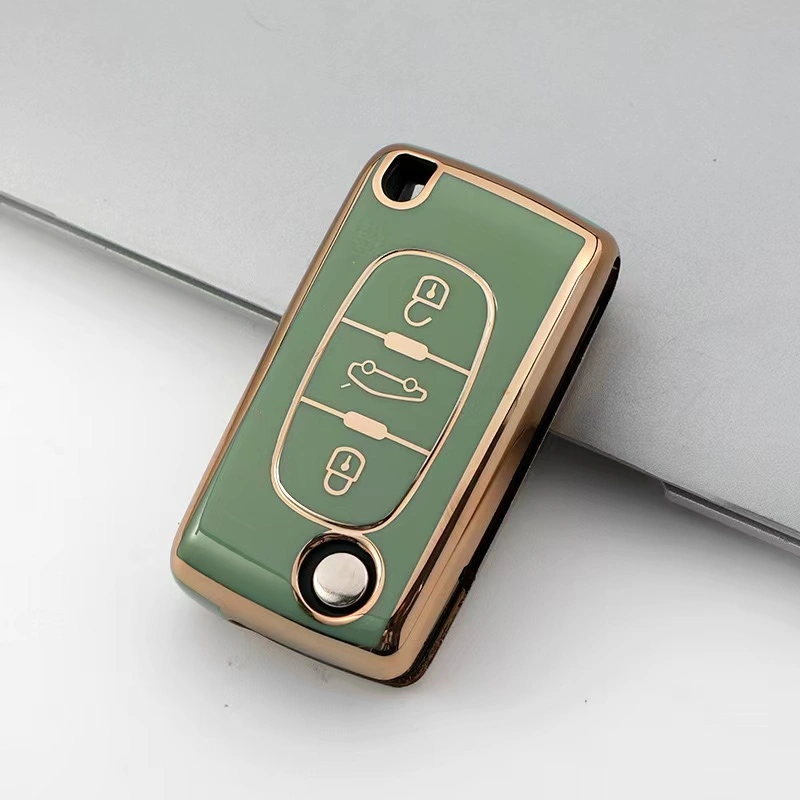 TPU Car Key protective Case 3 button For Peugeot Citreon remote key, can choose color