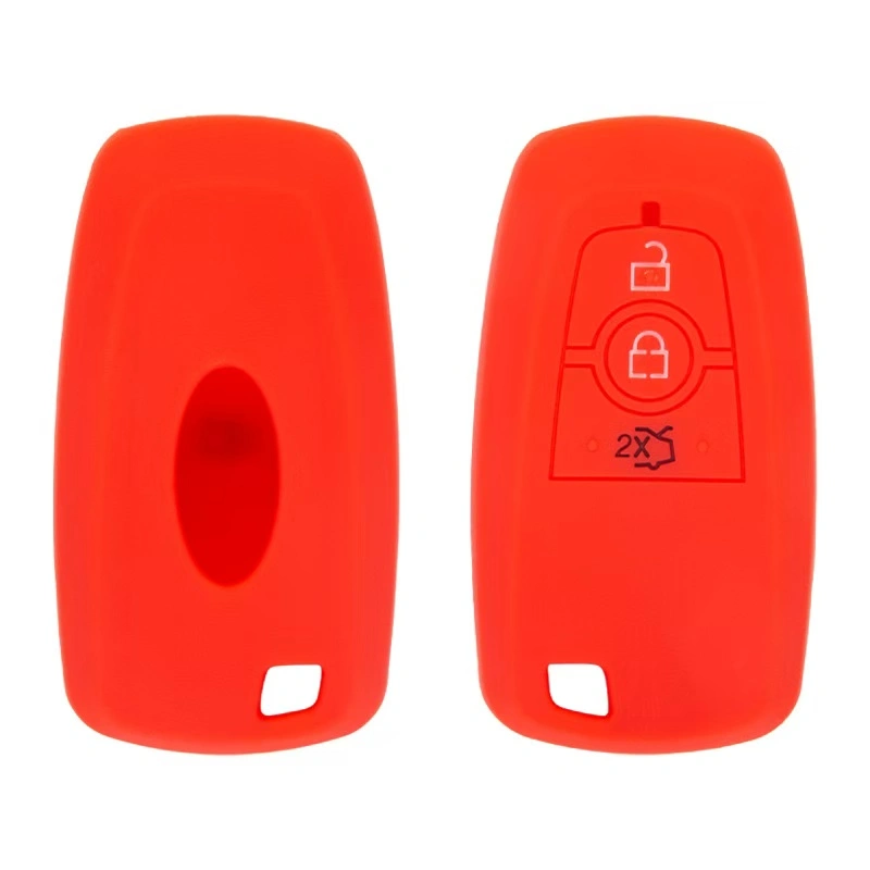 For Ford 3 button key silicone case black blue red color