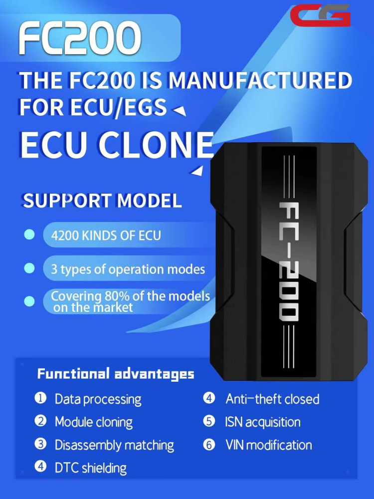 CGDI FC200 ECU Programmer FC-200 Full Version All License Activated Update Version