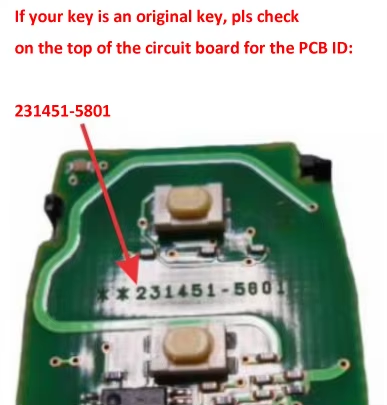 For Original program Subaru Forester Impreza Legacy 3 / 4 Buttons smart key FSK 433MHz 4D Chip board number 5801