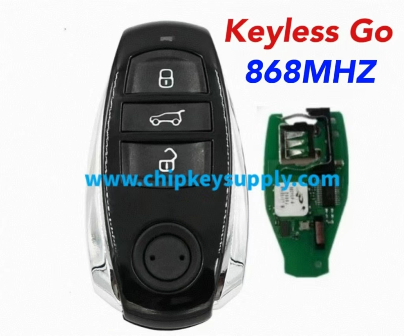 For VW Touareg 2010-2018 keyless go 868MHZ 3 button remote key with 7945 Chip